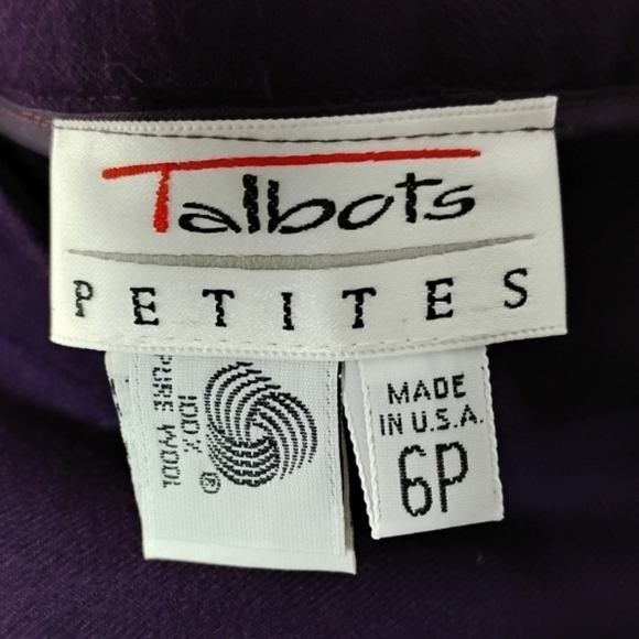 VTG Talbots Wool Wrap Skirt 6P Purple Made in USA - Picture 7 of 7